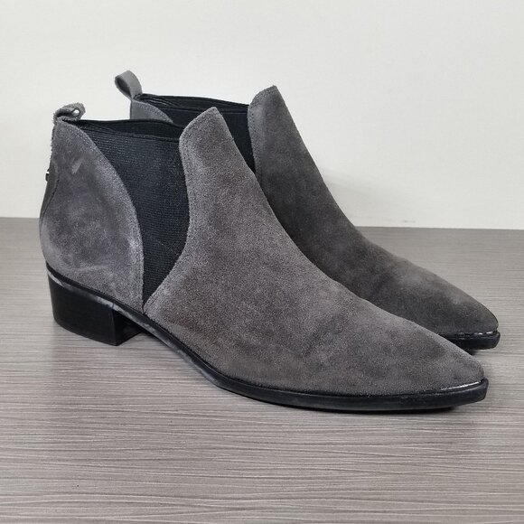 Marc Fisher Yellin Slip-On Chelsea Boot, Gray Suede, Womens Size 9 M - Picture 1 of 13